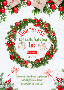 Lighthouse Wreath Lighting – December 1, 2024 at 5:00 p.m.